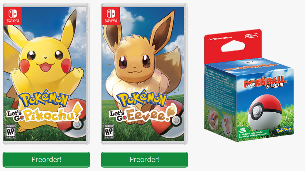 Pokémon: Let's Go, Pikachu! e Pokémon: Let's Go, Eevee!