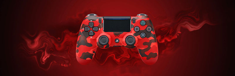 Dualshock 4 Red Camouflage