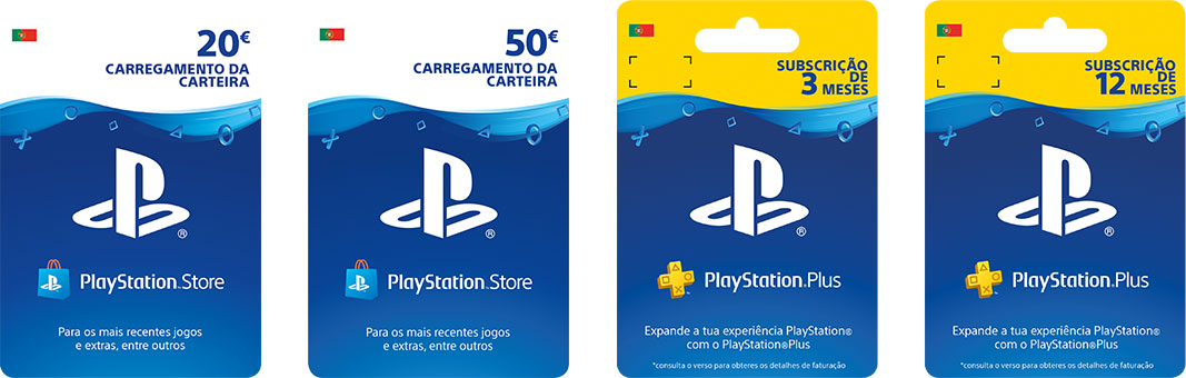 Vouchers PlayStation Store e PlayStation Plus