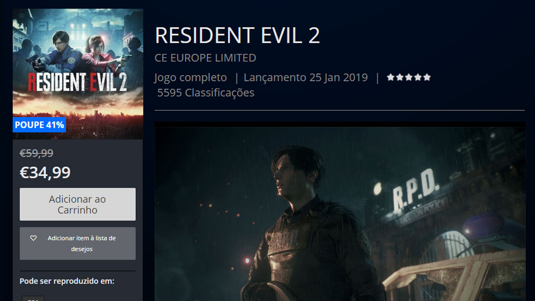 Resident Evil 2 - PlayStation Store