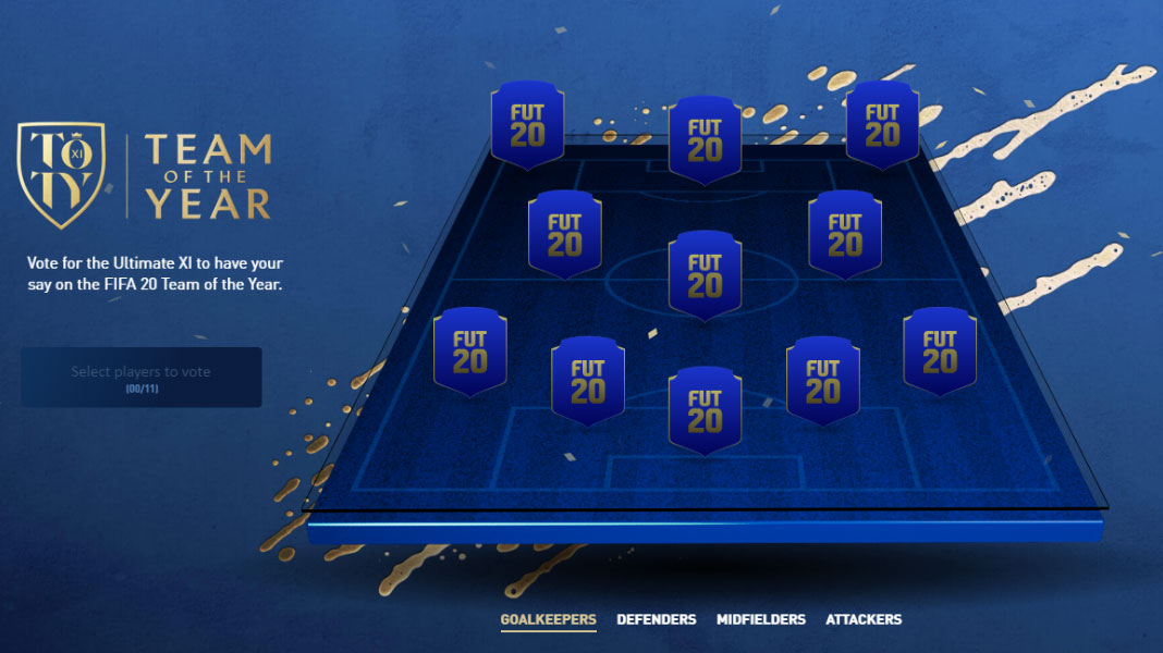 Nomeados Team Of The Year FIFA 20