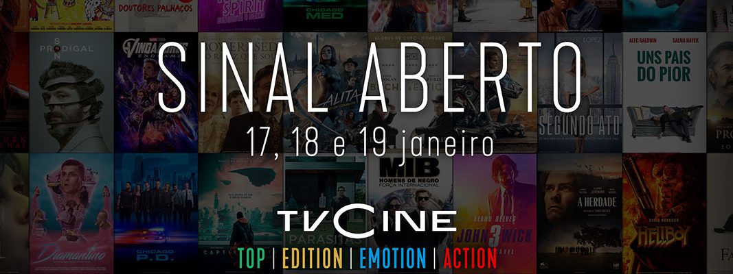 Canais TVCine - Sinal Aberto 17,18 e 19 janeiro 2020