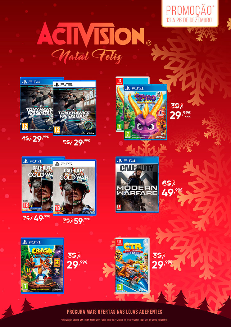 Jogos Activision em desconto – Promoção de Natal