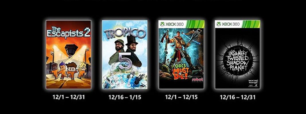 Xbox Games With Gold: Jogos do mês de dezembro 2021