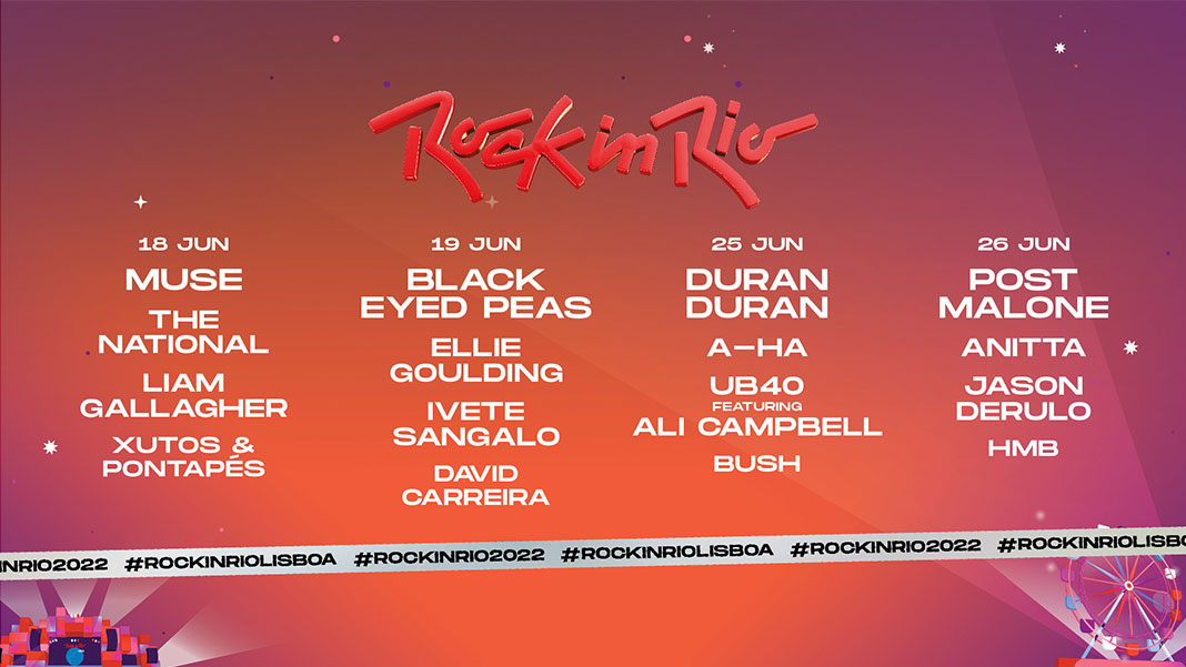 Rock in Rio Lisboa 2022 - Programação Palco Mundo