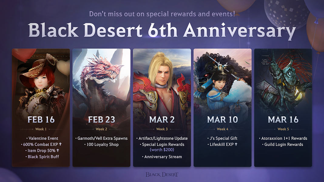 Evento 6º aniversário - Black Desert Online