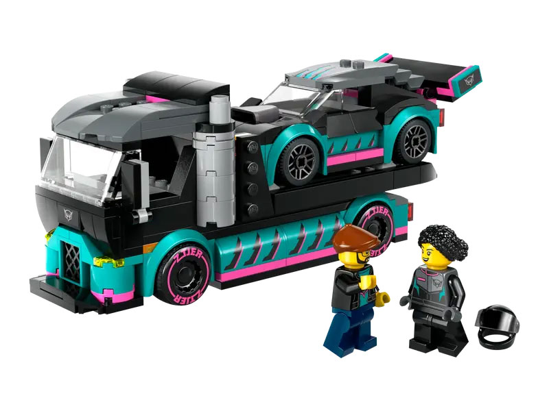 LEGO City Race Carro de Corrida e Camião de Transporte de Carros