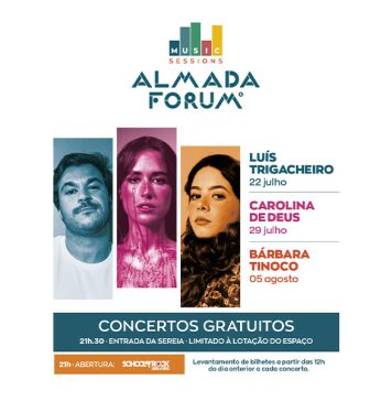 Almada Forum traz três concertos gratuitos ao ar livre durante o verão Almada Forum traz três concertos gratuitos ao ar livre durante o verão