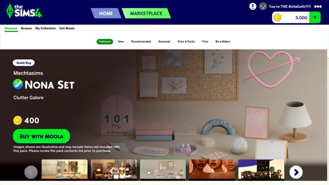 The Sims 4 Marketplace